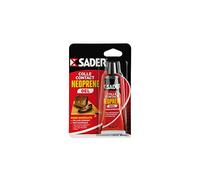 Sader Colle Contact Néoprène Gel - Colle Extra Forte Tous Matériaux - Prise Immédiate - Idéale pour Supports Poreux ou Verticaux - Spatule Incluse - Tube 55 ml