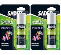 Sader Colle Puzzle - Collage de Pièces de Puzzle Entre Elles - Applicateur Pratique - Sans Solvant - Transparente - Flacon de 75 ml (Lot de 2)