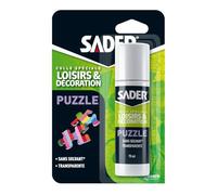 Sader Colle Puzzle - Collage de Pièces de Puzzle Entre Elles - Applicateur Pratique - Sans Solvant - Transparente - Flacon de 75 ml