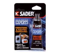 Sader Colle Vibrations et Hautes Températures - Colle Souple Extra Forte - Colle Hautes Températures Four - Idéale pour Éléctroménager, Automobile et Joints - Transparente - Tube de 55 ml 14 cm x 5 cm