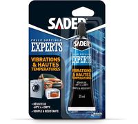 Sader Colle Vibrations Et Hautes Températures - Colle Souple Extra Forte - Colle Hautes Températures Four - Idéale Pour Éléctroménager, Automobile Et Joints - Transparente - Tube De 55 Ml 14 Cm X 5 Cm
