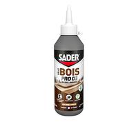 Sader Colle Vinylique Bois Pro D3 - Colle d'Assemblage et de Placage du Bois - Colle D3 Menuiseries Intérieures et Extérieurs Abrités - Colle Bois Humide - Transparente - Biberon 250 g