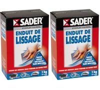 Sader Enduit de Lissage - Poudre 1 kg (Boîte Carton) (Lot de 2)