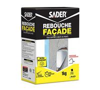 Sader Enduit de Rebouchage Façade en Poudre, Rebouche Jusqu'à 5 cm Trous et Fissures sur Murs Extérieurs, Tous Supports, Carton de 1 kg