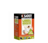 Sader Enduit Lisse et Rebouche - Enduit Universel 2 en 1 en Poudre - Rebouchage Jusqu'à 1 cm - Tous Supports - Blanc - Carton de 1 Kg