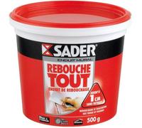 Sader Enduit Rebouchage Blanc 500G Prêt À L’Emploi Répare Trous Et Fissures Murales Plaques De Plâtre Tous Supports