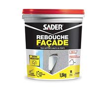 Sader Enduit de rebouchage façade – Tous supports – Gris – Pot de 1,5 kg