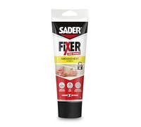 SADER FIXER Sans Percer Aménagement Intérieur - Mastic Colle Acrylique, Prise Rapide, Maintien Puissant, Comble les Irrégularités jusqu’à 5 mm, Peut se Peindre, Beige, Tube 260g