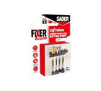 SADER Fixer Sans Percer Extrême - Adhésif Double Face Extra Fort - Intérieur - Surfaces multiples - Supporte jusqu'à 10 KG - Coloris: blanc - 2m x 19mm
