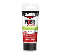 SADER FIXER Sans Percer Tous Travaux Intérieur/Extérieur Blanc - Mastic Colle Hybride, Collage Puissant, Tous Matériaux, Peut se Peindre, Tube 50g
