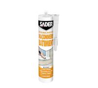 Sader Mastic d’Étanchéité Maçonnerie Batiment - Jointe Tous Matériaux et Colmate les Fissures - Intérieur et Extérieur Sous Abri - Formule Acrylique - Blanc - 280 ml