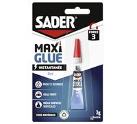 Sader Colle Maxiglue Universel Gel Transparent – Ultra puissante, prise en 10 s – Tube 3 g