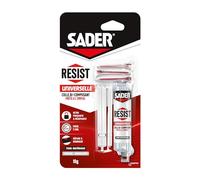 Sader Colle époxy bi-composant Resist Universelle, intérieur/extérieur, translucide, 10 g