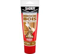 Sader Rebouche Bois en Pâte - Enduit de Rebouchage Extérieur et Intérieur - Pour Combler Trous et Fissures Jusqu’à 1 cm - Pâte à Bois Sans Solvant - Couleur Bois - 1 Tube 330 g