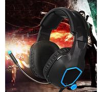 SADES SA-818 Casques de Jeu sur l'oreille avec contrôle du Volume du Micro pour Ordinateur Portable et téléphone Intelligent