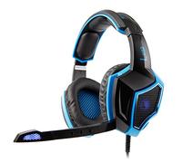 SADES SA-968 7.1 Luna Gaming Casque Audio Surround Virtuel Noir/Bleu