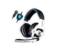 SADES SA903 Gaming Headset 7.1 son surround virtuel USB Casque de jeu avec micro intelligent Noise Cancelling Casque Gaming LED Light pour ordinateur