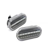 SADHADAH Feu de Position Clignotant Voiture LED Marqueur Latéral Flash Pour VW Pour Bora Pour Golf Pour Lupo Pour Passat Pour Polo Pour Sharan 1995-2005 Clignotant Latéral(Transparent 2 pcs)