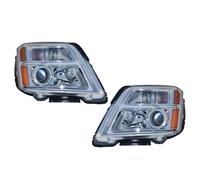 SADHADAH Phares Avant Voiture Pour DODGE Pour Chargeur 2011-2014 Projecteur LED Phare Assemblage Camion Lumières Avant Lampe Frontale DRL Clignotant Phares Phare De Voiture(Amber White)