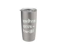 Sadhna Seva et Haribol Gobelet isotherme en acier inoxydable double paroi