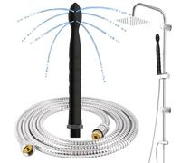 Sadodo Kit de douche intime douce - Douche postérieure de qualité supérieure avec tuyau de 145 cm et embout en silicone souple de 24 cm - Pour hygiène quotidienne et bien-être - Raccord G1/2", noir