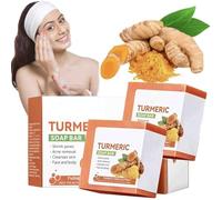 Sadoer Turmeric Soap Bar, Natural Turmeric Soap Bar, Smoothing and Cleanses Skin Face Wash Soap Face Serum, Turmeric Soap Bar for Face & Body