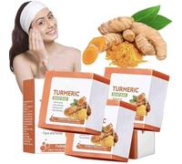 Sadoer Turmeric Soap Bar, Natural Turmeric Soap Bar, Smoothing and Cleanses Skin Face Wash Soap Face Serum, Turmeric Soap Bar for Face & Body