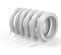 SADOKNS Lot de 6 ruban adhésif double face fin pour loisirs créatifs, emballage cadeau, cartes, photos, bureau, affiches et décor - largeurs multiples (6/6/10/12/15/20 mm) - 20 m par rouleau