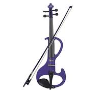 SADPRKR Violon électrique professionnel 4/4 violet avec étui câble casque pour les amateurs de musique