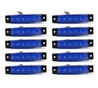 SADQRG Clignotant de rétroviseur Feux Gabarit Latéraux Voiture 12/24 V 6 LED Clignotants Indicateurs Universels Pour Remorques Camions Fourgonnettes Bus Feu Clignotant Rétroviseur(Bleu)