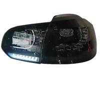 SADQRG Feu arrière Brouillard Paire de feux arrière de voiture pour VW pour golf 6 pour mk6 R20 2008-2013 feu arrière à scintillement d'eau qui coule clignotant(Smork)
