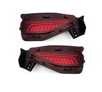 SADQRG Feu Stop Paire Feux Antibrouillard Arrière À LED Rouges Pour Toyota Pour Fortuner SW4 Réflecteurs Clignotants Pare-chocs Arrière 3 Fonctions(Model C Red Cover)