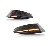 SADQRG Feux arrière Ensemble De Feu Arrière Voiture Pour Golf 7 Pour Mk7 Pour Golf 7.5 Pour Mk7.5 13-20 Frein À LED Scintillement D'eau Qui Coule Feu Arrière(Smoked 1)