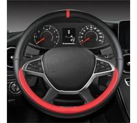 SADQRG Housse Volants Voiture Housse Volant Voiture Cuir PU pour Dacia pour Sandero pour Stepway pour Jogger pour Logan pour Dokker Accessoires Voiture Caches de Volant(Rouge)