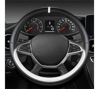 SADQRG Housse Volants Voiture Housse Volant Voiture Cuir PU pour Dacia pour Sandero pour Stepway pour Jogger pour Logan pour Dokker Accessoires Voiture Caches de Volant(Blanc)