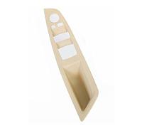 SADQRG pour La Série 5 F10 F18 Boutons Levage Vitre Fenêtre Accessoires Intérieurs Panneau Porte Style Voiture Protéger Les Autocollants De Couverture Garniture Poignée Porte(Beige White)