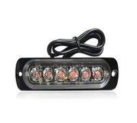 SADQRG rétroviseur 1 Feu Stroboscopique LED Camion Feu Signalisation Police 6 SMD Clignotant Latéral Barre Lumineuse Remorque Voiture Feu Signalisation Ambre 12V 24V(Rouge)