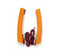 SADQRG rétroviseur Lot 2 Feux Position Latéraux Universels À 18 LED Roues Voiture Coque Plastique Adhésive Clignotants Feux Jour Chocs Avant(Jaune)