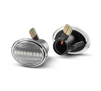 SADQRG rétroviseur Pour Abarth pour 500 595 695 Feux de position latéraux de voiture Clignotants LED Lampes dynamiques T10 2(Crystal 1pair)