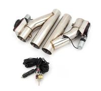 SADQRG Tuyaux d'échappement Lot 2 Soupapes D'échappement Électriques E-Cut Out SS304 2,0 2,25 2,5 2,75 3 Pouces + Un Kit Commande Commutateur Embout Tuyau D'échappement(2.5inch)
