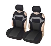 SADQRG VéHicule Protection Tapis Housses Siège Voiture Universelles Maille Éponge T-Shirt 3 Couleurs Housse Avant pour Camion/Va/SUV Housse Couvre Sieges(Grey)
