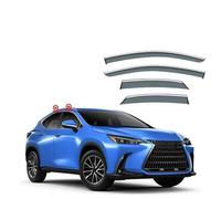 SADQRG VisièRe Visière Fenêtre pour Lexus pour NX AZ10 2022 + Pare-Vent Déflecteurs De Vent Visières Protection Contre La Pluie DéFlecteurs LatéRaux(PC Stainless Steel)