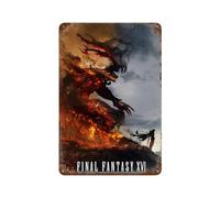 SADRUERE Poster Final Fantasy 16 Game 16 - Décoration murale en métal - Décoration de bar moderne - 30 x 20 cm