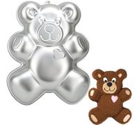 SADYFON Moule à gâteau 3D en aluminium anti-adhésif en forme d'ours en forme de panda pour décoration de gâteau d'anniversaire, anniversaire de mariage, fête