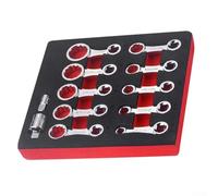 SAE 3/8 Kit d'extension d'adaptateur de couple 12 pièces avec une organisation sécurisée du boîtier et un système d'identification précis de la taille