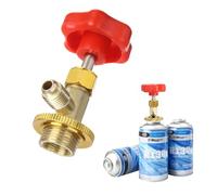 SAE Auto AC Can Tap Valve Décapsuleur R134A, Distributeur de Vanne R134A Décapsuleur de réfrigérant avec système manuel de perforation/contrôle de valve, en rouge