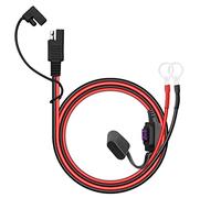SAE Battery Connector YACSEJAO SAE to O-Ring Terminal Connector 18AWG 2-Pin Quick Disconnect SAE Battery Extension Wire Cable for Battery Charger/Maintainer (3A)