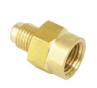 SAE Male 7/16"-20 UNF Fit Tube OD 1/4" - 1/4" NPT Female Brass SAE 45 Degree Pipe Fitting Connectors 1000 PSI