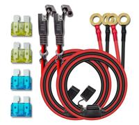 SAE to O Ring Terminal Harness 10AWG Extension Cable SAE Battery Connector Charger Adapter Cord 2FT with 15A 20A Fuse for Car Motorcycle Solar Panel