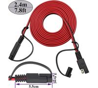 SAE to SAE 16 AWG Harness Wire DC Power Automotive Extension Cable Quick Connection/Disconnect Instant Action Cable for Motorcycle,Camp,Solar Panels (2.4 m/7.8 Feet)